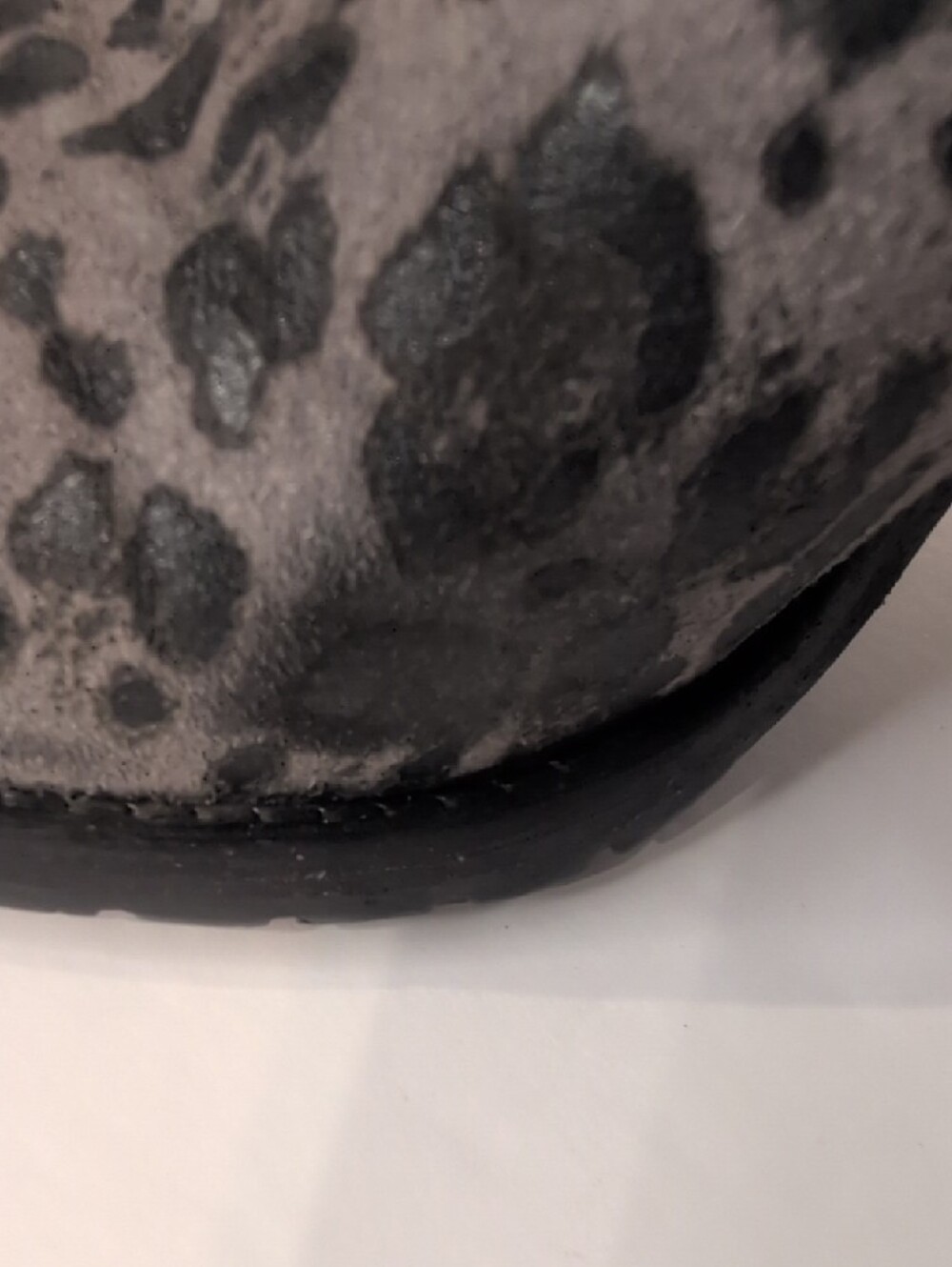 Jimmy Choo Gray Leopard-Print Mid-Calf Heeled Boots Size 36.5 - Picture 11 of 15